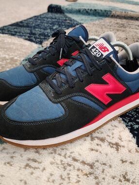 NEW BALANCE Blue Red Sneakers Shoes UL420VB2 Mens 11.5 Pigment Red Classic